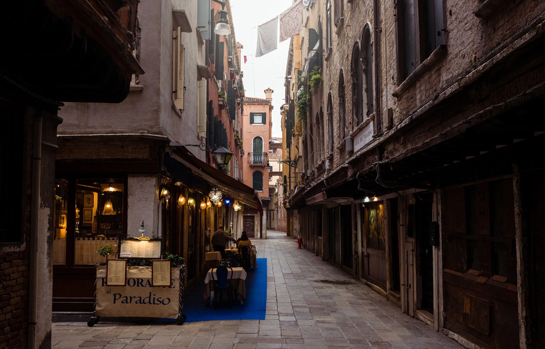Wenecja i restauracja Paradisco